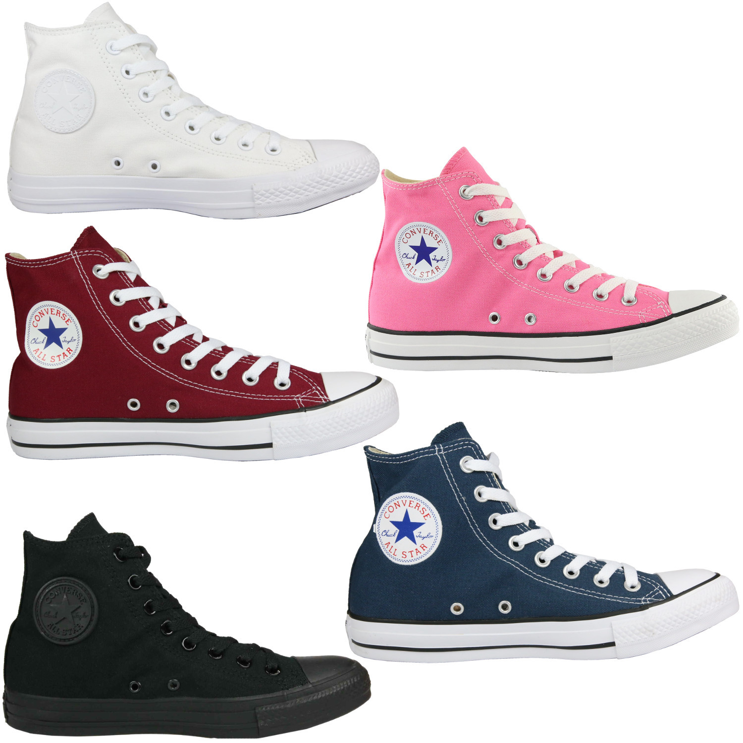 CONVERSE ALL STAR CHUCKS HI HIP-TOP SNEAKER grey brown white black red blue CONVERSE ALL STAR CHUCKS HI HIP-TOP SNEAKER grey brown white black red blue