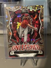 Rhett Lowder /10! 🏆 GOLD CRACKED ICE PRIZM UNLEASHED 2024 Donruss Reds