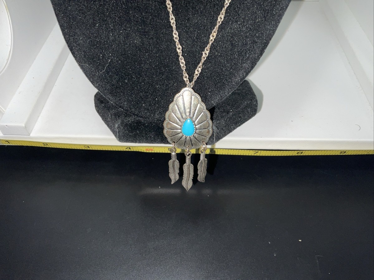 Vintage Navajo Native American Sterling Silver & Turquoise