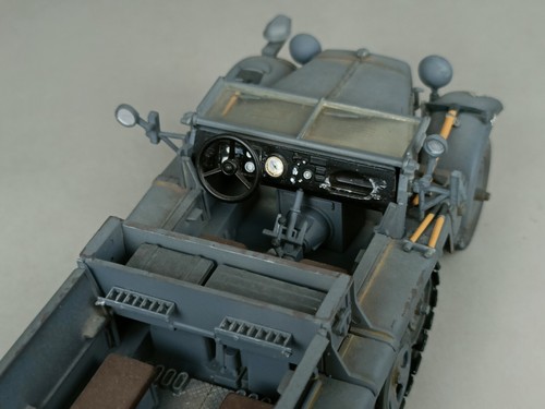 1/35 gebaut WWII German Sd.Kfz 10 Demag 7 1t Half Track German Grey Model - Bild 7 von 9