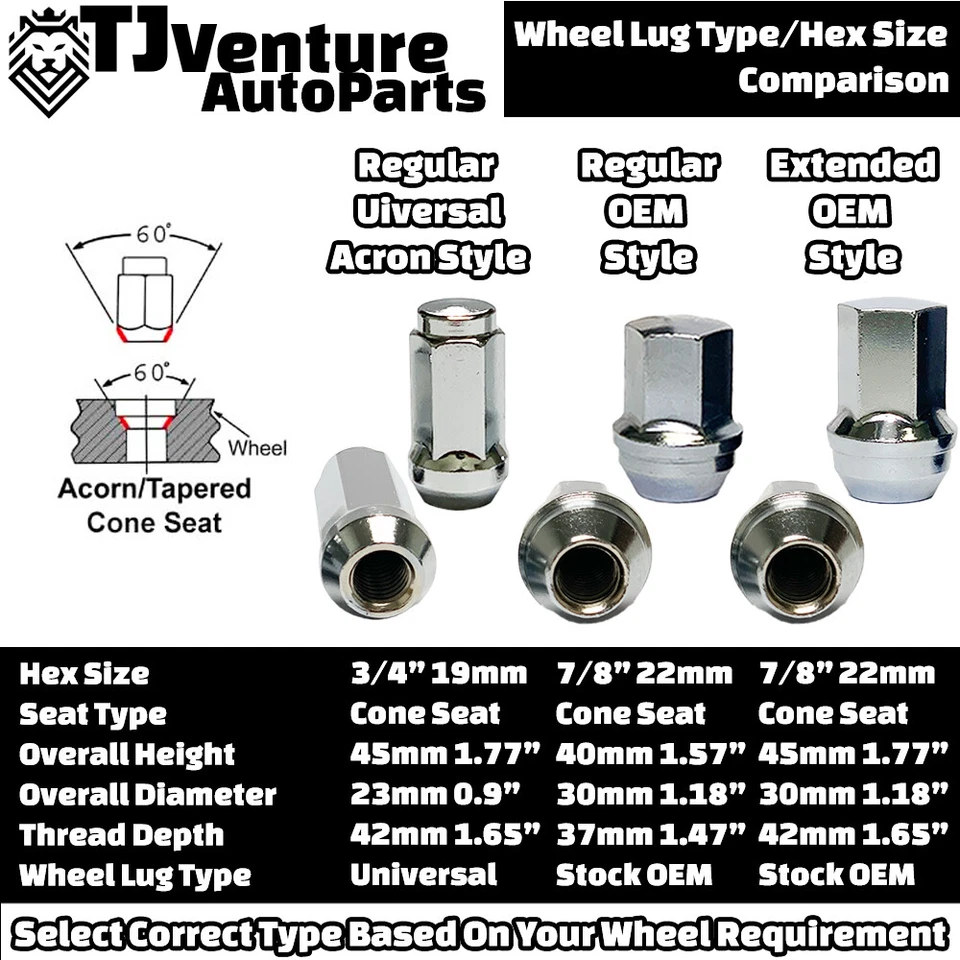 20Pc Chrome 9/16-18 Factory OEM Lug Nuts Fit Dodge Ram1500 Durango Dakota Raider - Image 3 of 4