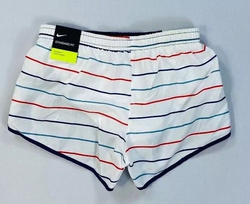 Girl's Youth Nike Standard Dry Dri-Fit Running Run Stripe Shorts - Picture 2 of 2