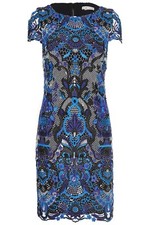 Alice + Olivia Nakia Guipure Lace Dress Blue Size 2 NWOT