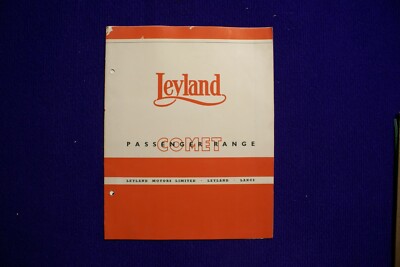 LEYLAND MOTORS PASSENGER CHASSIS BUS COACH COMET BROCHURE TECHNICAL DATA 1949