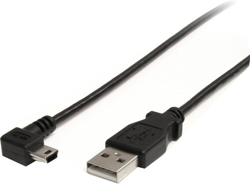2m Black Mini USB B 5 pin Male Right Angle 90 Degree to USB 2.0 Male Data Cable - Picture 10 of 10