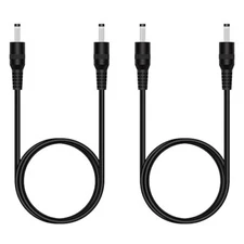 2 Pack 3 ft 3.5mm x 1.35mm Male to Male DC Power Adapter Cable Cord for IP Ca...