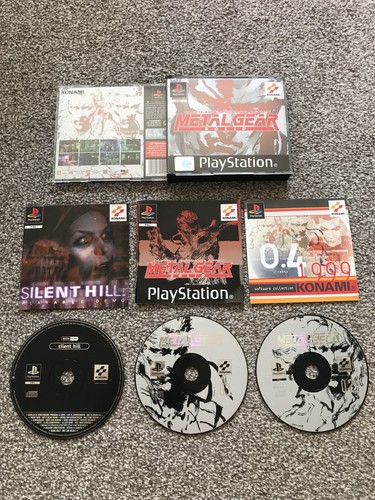 METAL GEAR SOLID + SILENT HILL DEMO SONY PLAYSTATION 1 PS1 GAME WITH MANUALS PAL