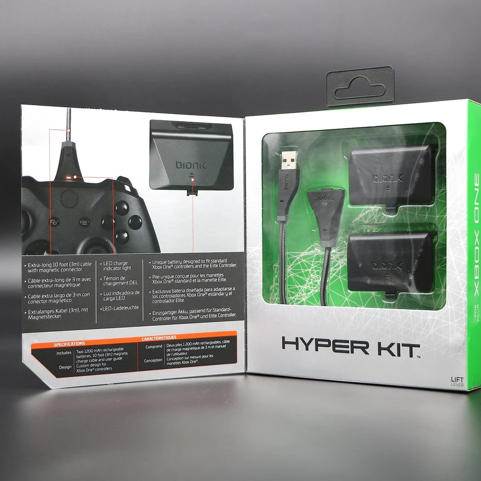 Play & Charge Cable & Rechargeable Batteries For Xbox ONE Controller Model 1697 - Image 3 of 4