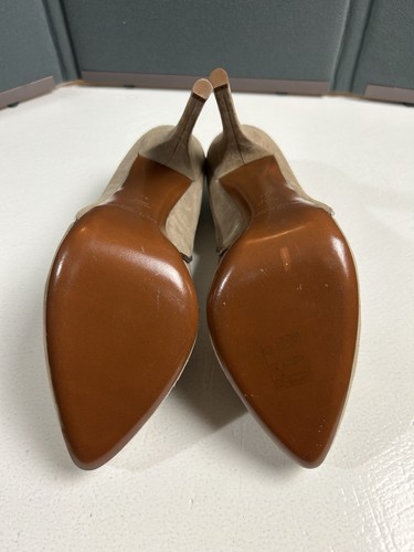 Ralph Lauren Purple Label Collection Celia Glen Tan Suede Pump Heels Women 9 B - Picture 10 of 12