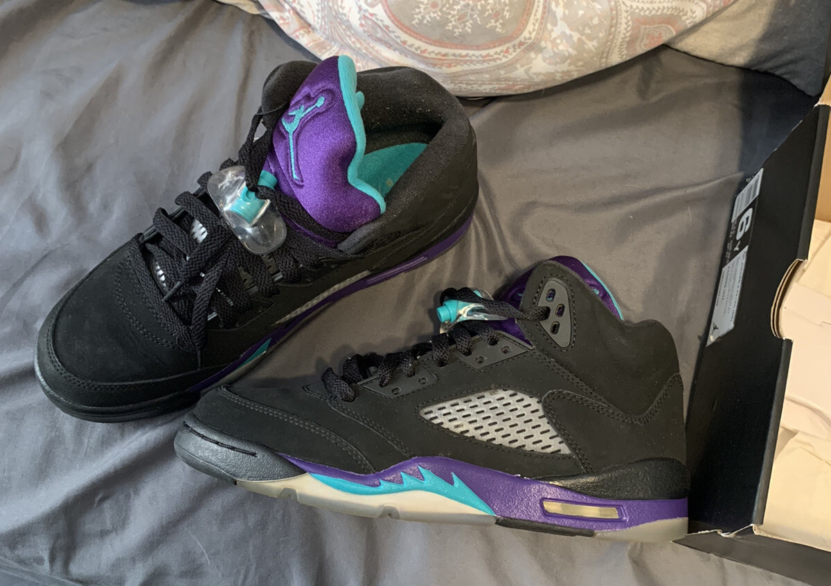 Size Air Jordan Retro Black Grape for sale online - Main Image