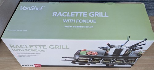 VonShef Raclette Grill with Fondue, 1600W, model 13-033, for up to 12 people - Picture 4 of 4