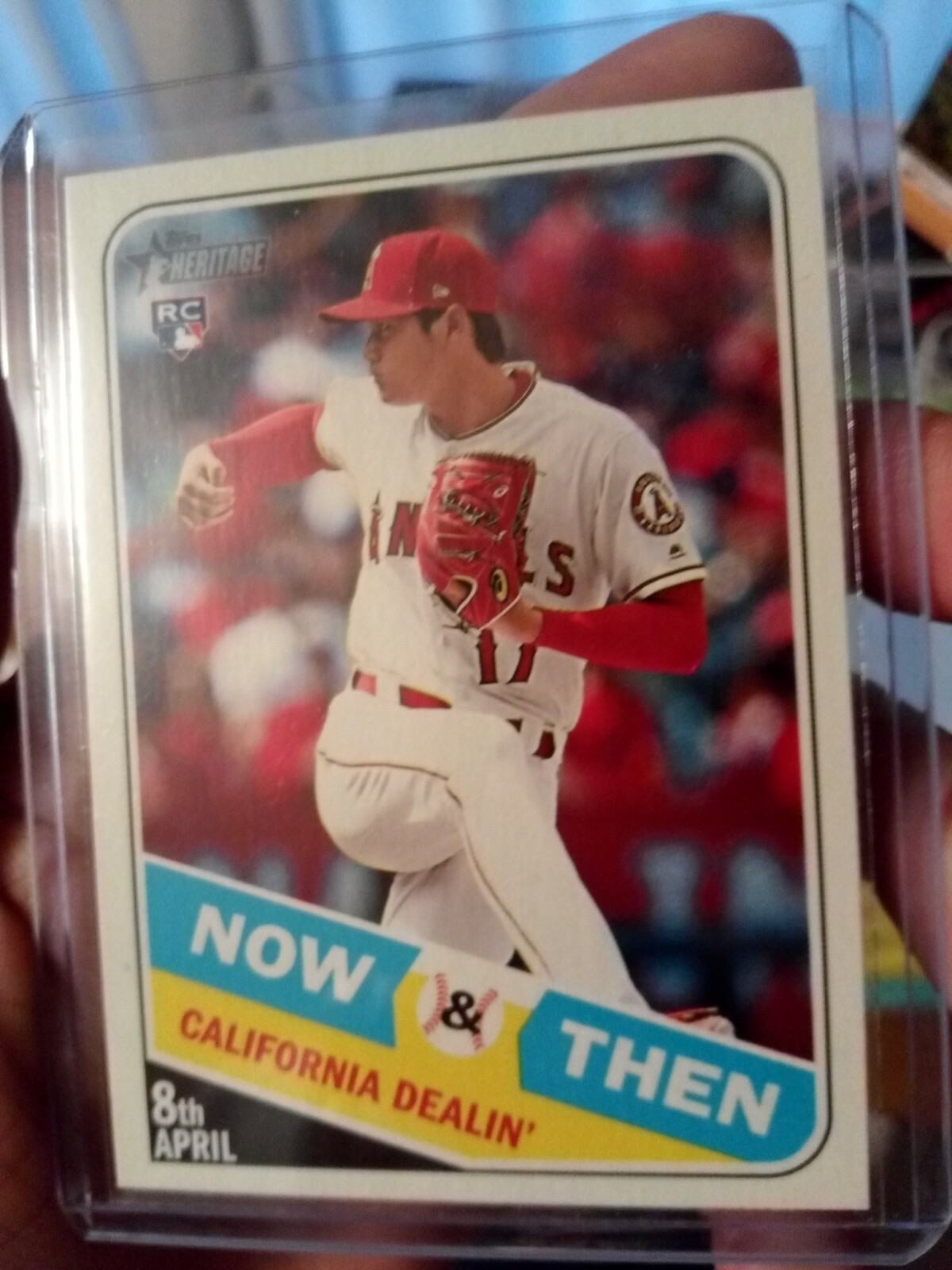 W--SHOHEI OHTANI ROOKIE 2018 TOPPS HERITAGE ANGELS Now & Then! Card# NT- 11