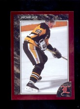 1992 Legends Magazine JAROMIR JAGR Pittsburgh Penguins Red Foil Hockey Card