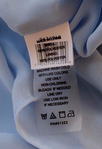 Nwt Vince Camuto Colorblock Hi Lo Shift Blue Tonic Water flowy blue Dress PS - Picture 9 of 9