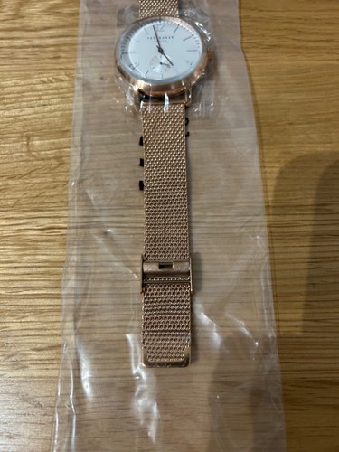 Ted Baker London Rosefarbene Edelstahl Uhr Brandneu in Box Designer - Bild 11 von 12