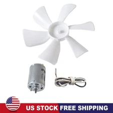 6" 12V RV Vent Motor Bath Exhaust Fan Blade Home Bathroom Roof Mobile Home