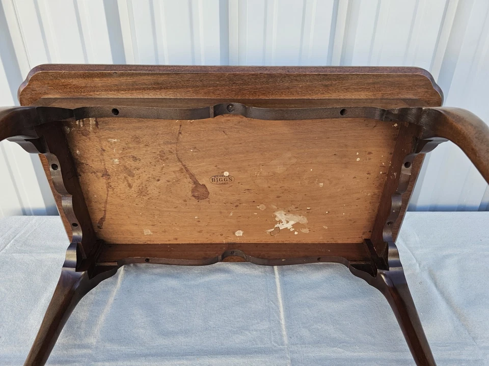 Mesa de centro antigua BIGGS Furniture Richmond Virginia 1948 Foto 2 de 4