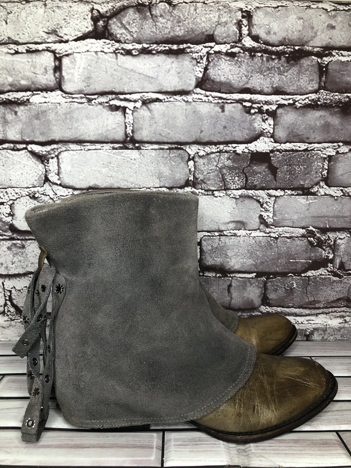 Botas informales de vestir de cuero topo gamuza gris antílope para mujer talla 37EU/6,5M EE. UU. Foto 3 de 4