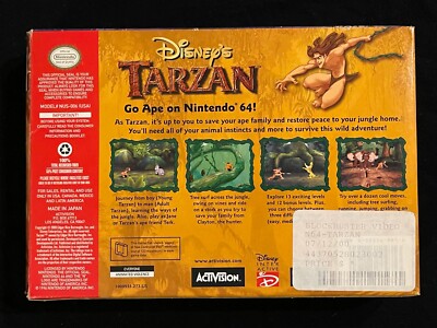 Disney's Tarzan (Nintendo 64, 2000) BOX ONLY - Authentic N64 | eBay