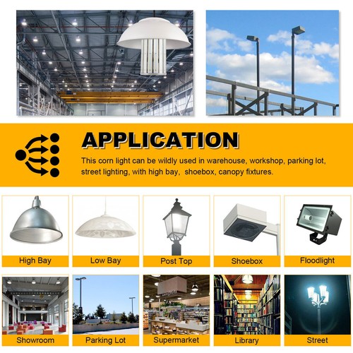 100W Equivalent 5700K Daylight, E39 Mogul Base Warehouse LED Corn Light Bulb - Picture 11 of 12