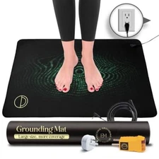 24 x 35in Earth Grounding Mat Kit for Full Body Energy & Wellness Support - G...
