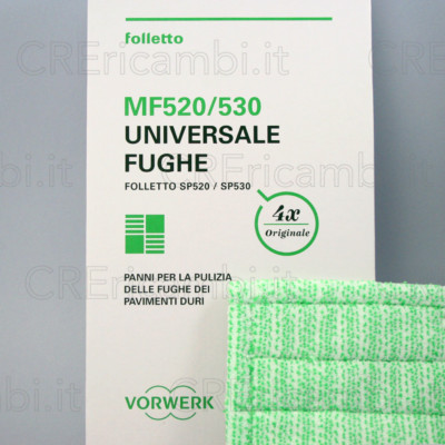 Panni Universali Pulizia Fughe x4 Folletto Pulilava SP520 SP530 VORWERK -  48857 | eBay