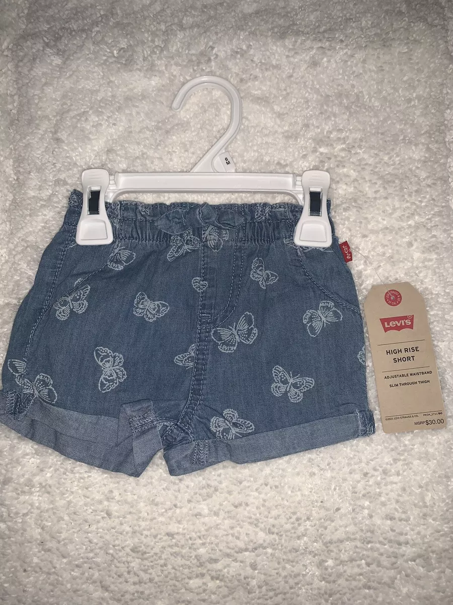 Levi s Baby Girl Butterfly Denim Shorts size 6 months NWT eBay