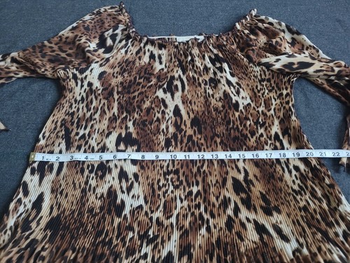Vintage 90s Y2K Cheetah Leapord Print Flowy Volup Plus Size XL-3X Glittery Fairy - Picture 6 of 11