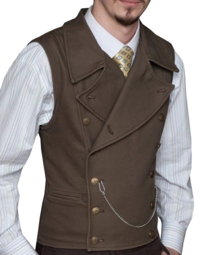 Men Suit Vest Lapel Neck Waistcoat Formal Double-breasted Business Slim Fit Vest - 第 1/31 張圖片