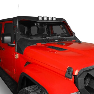Madmax Windshield Steel Frame Cowl Guard w/Lights for Jeep Wrangler JL/JT 18-25