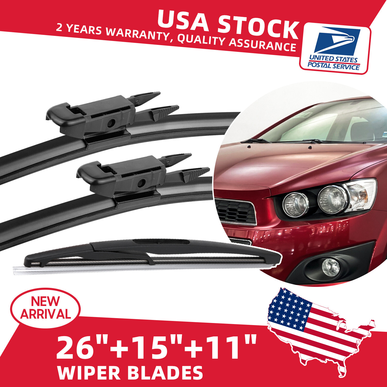 **OEM Holden Barina 2011-2017 Front & Rear Wiper Blades Set**