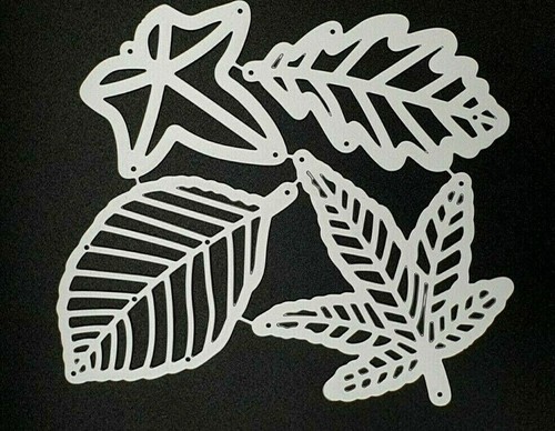 4 Quality Metal Cutting Dies Decorative Leaves, Leaf Card making Scrapbooking B5 - Picture 5 of 7