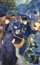 The umbrellas by Pierre-Auguste Renoir Giclee Fine Art Print Repro on Canvas