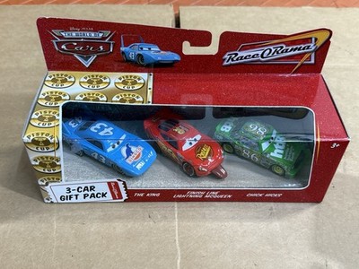 Disney Cars 3 Pack WOC THE KING FINISH LINE MCQUEEN & CHICK HICKS