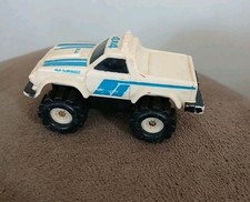 SCHAPER STOMPER DODGE RAMPAGE 4X4 4WD WHITE WITH BLUE STRIPES 1986
