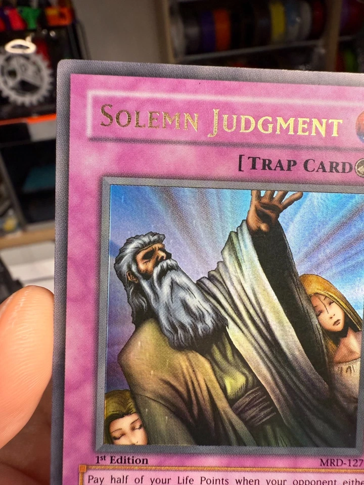 Solemn Judgment MRD-127 1st Edition Metal Raiders Yu-Gi-Oh NA - Image 3 of 4