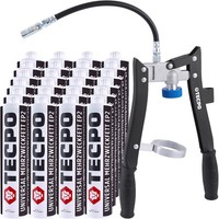 Tecpo Universal Mehrzweckfett 24X500G EP2 Lithium Fett Schmierfett + Fettpresse