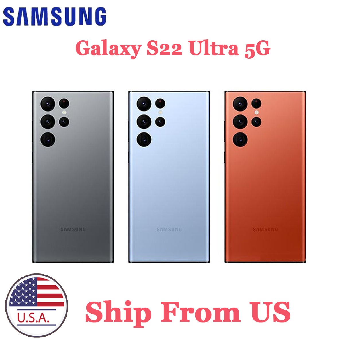 New Samsung Galaxy S22 Ultra 5G S908U 256GB GSM CDMA Unlocked