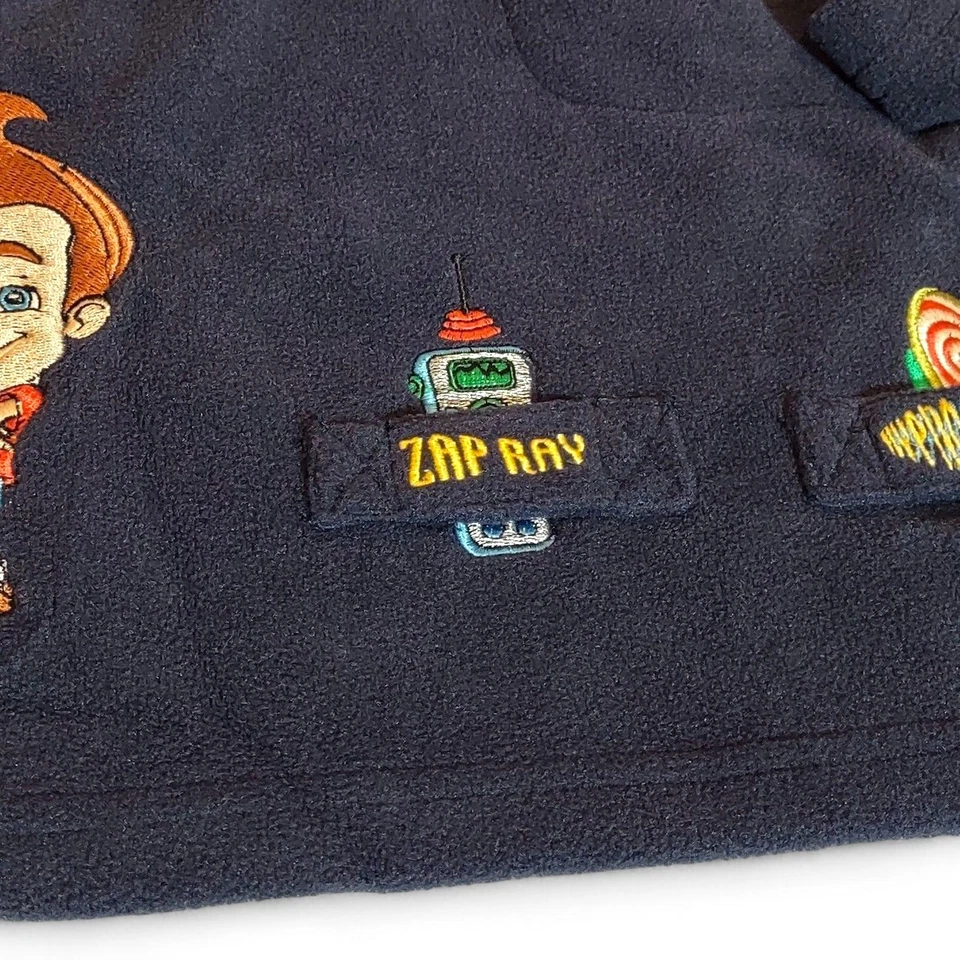 Moletom Vintage Y2K Jimmy Neutron Boy Genius Nickelodeon Azul Marinho 1/4 Zíper 5 2002 - Imagem 4 de 4