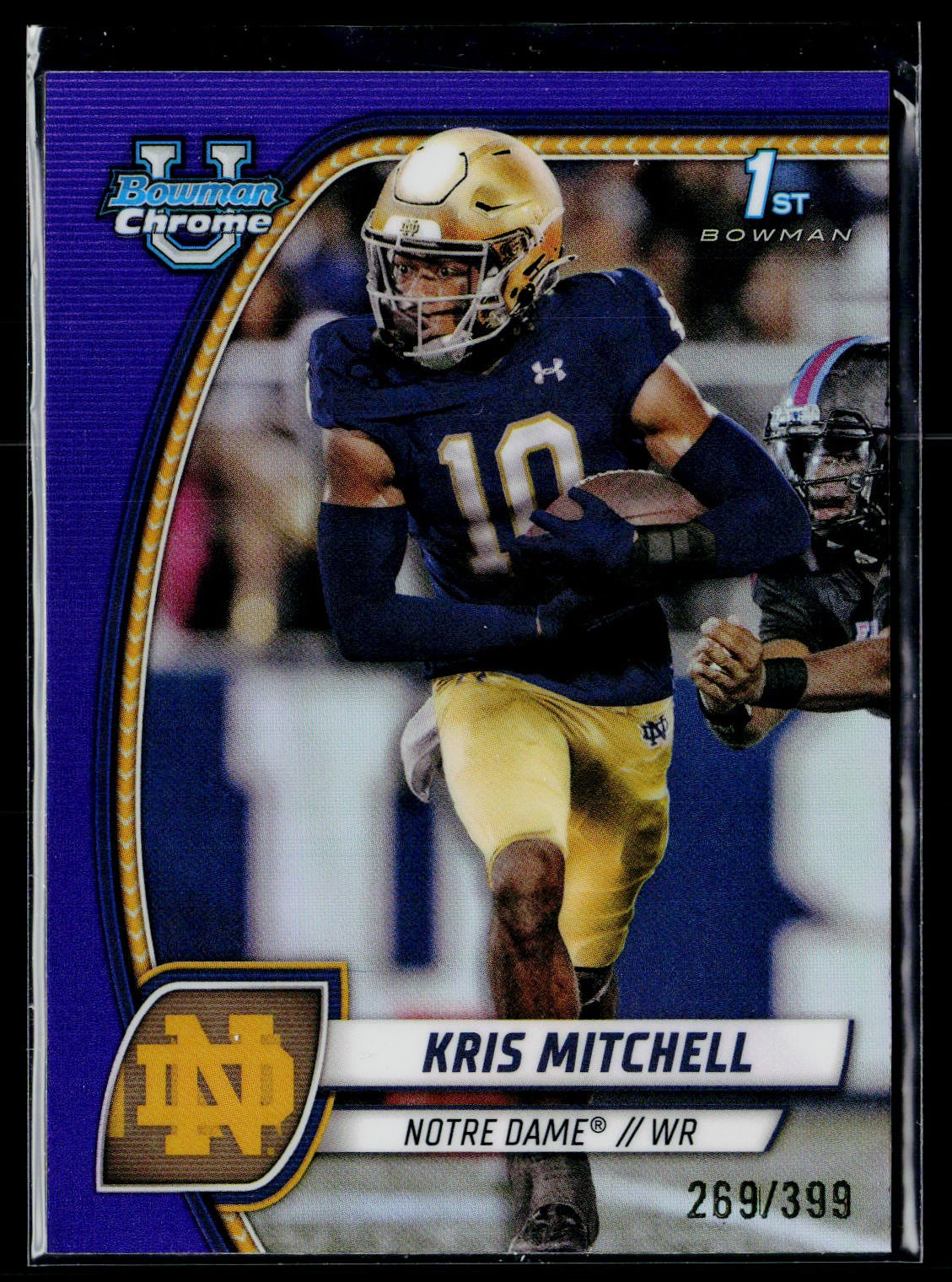 2024 Bowman University Chrome #117 Kris Mitchell Purple Refractor #/399