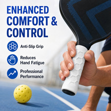 Three Ergonomic Hexcore Pickleball Undergrips Shock-Absorbing Anti-Slip Silicone