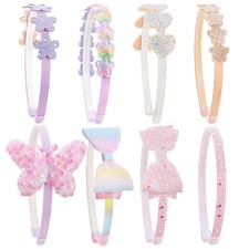 JATEBI 8 Pcs Glitter Headbands for Women Girls Fashion Cute