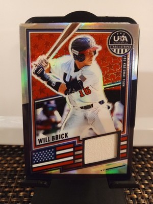 WILL BRICK 2026 Panini Stars And Stripes USA-WB Baseball Relic White Jersey Card