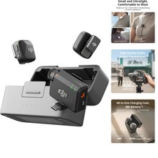 DJI Mic Mini 2 TX  1 RX  Charging Case, Wireless Lavalier Microphone for iP...