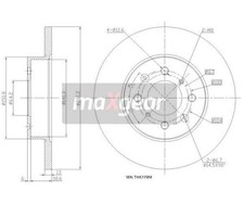 2 St. Bremsscheibe MAXGEAR 19-0988 Vorderachse für Rover 45