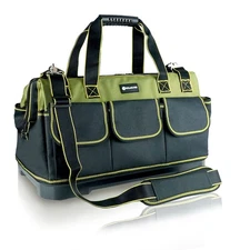 17in Tool Bag For Men Heavy Duty​ with Waterproof Molded Base, High Capacity ...