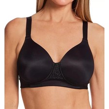 Vanity Fair Beauty Back Wireless Bra Womens 44C Black Smoothing Full Figure New
