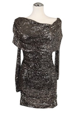 Needle & Thread Damen Kleid Gr. 32 (US 2) Grau Minikleid Bleistiftkleid Dress
