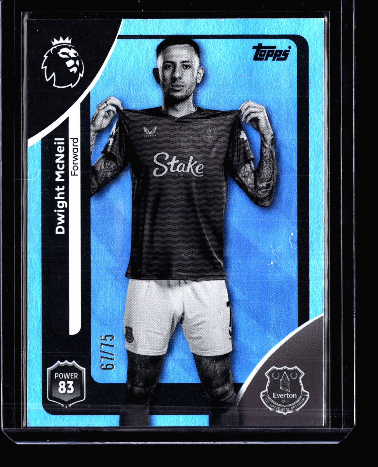 2025-26 Topps Premier League #138 Dwight McNeil Black & White Rainbow Foil #/75