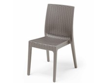 Sedia Selene Similrattan Tortora55x46x85cm Pwpseto